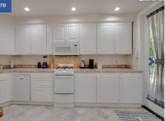 Interior, Kitchen, Recessed Lighting, Tile Countertops