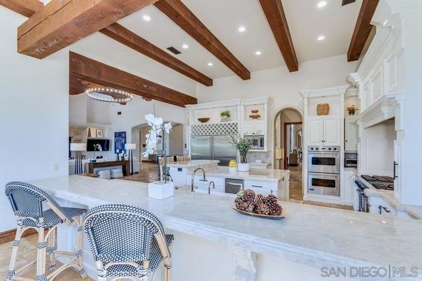 Interior, Kitchen, Recessed Lighting, Stainless Steel Appliances, Wooden Beams, Wood Texture Flooring
