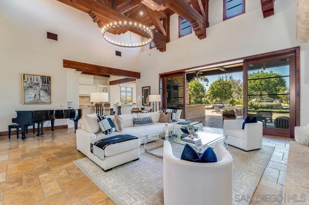 Chandelier, Interior, Living room, Pendant Lights, Piano, Wooden Beams, Wooden Ceilings