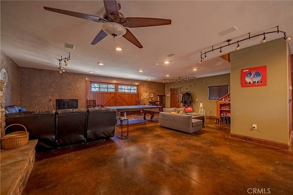 Billiard Table, Fireplace, Game Room, Interior, Living room, Recessed Lighting