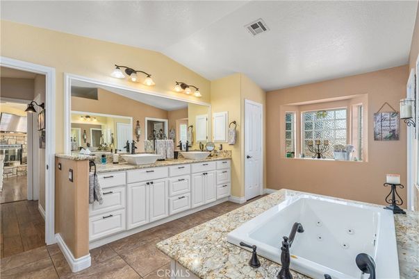 Bathroom, Dual Sink Vanities, Interior, Wood Texture Flooring