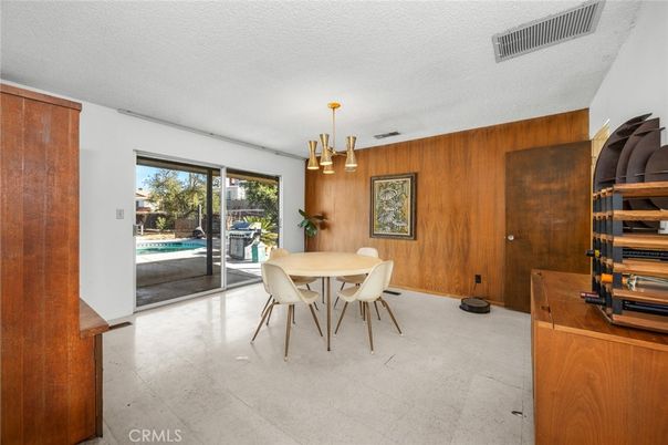 Dining room, Interior, Pendant Lights, Wooden Walls