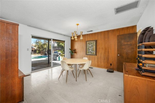 Dining room, Interior, Pendant Lights, Wooden Walls