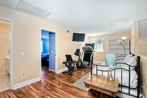 Fitness Equipment, Interior, Wood Texture Flooring