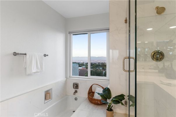 Bathroom, Glass Shower, Interior, Marble Walls