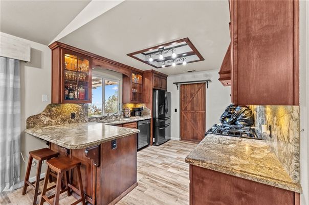 Interior, Kitchen, Wood Texture Flooring