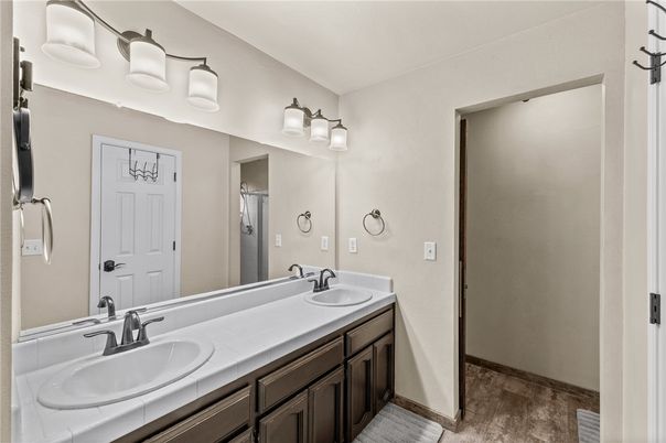 Bathroom, Dual Sink Vanities, Interior, Tile Countertops