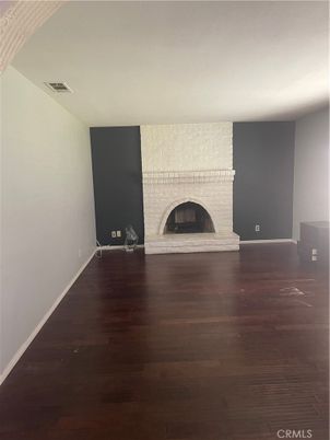 Empty room, Fireplace, Interior, Wood Texture Flooring