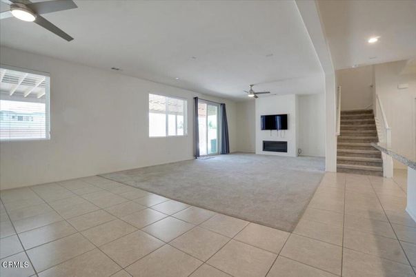Empty room, Fireplace, Interior, Recessed Lighting