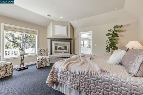 Bedroom, Fireplace, Interior, Recessed Lighting