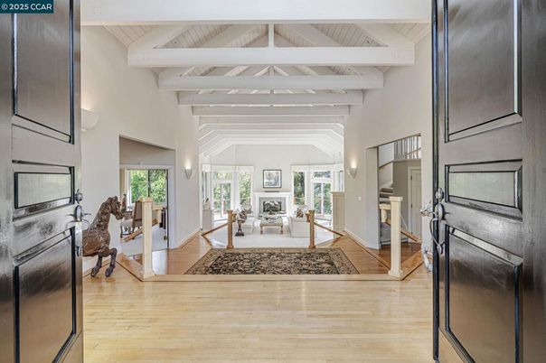 Dining room, Fireplace, Interior, Living room, Wood Texture Flooring