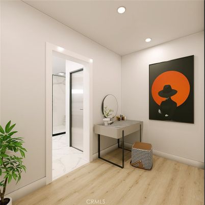 Interior, Marble, Recessed Lighting, Wood Texture Flooring
