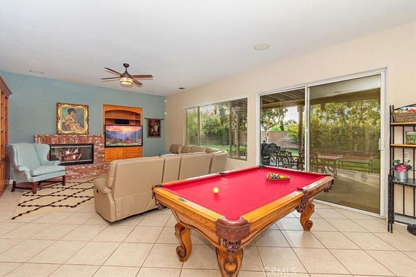 Billiard Table, Fireplace, Game Room, Interior, Living room