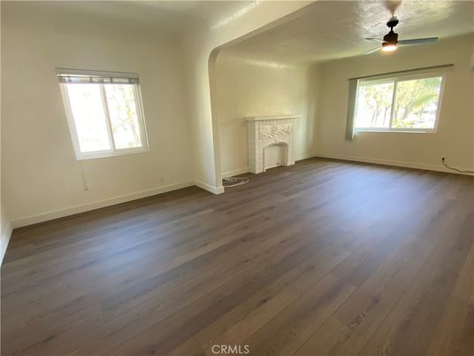 Empty room, Fireplace, Interior, Wood Texture Flooring