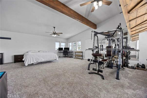 Bedroom, Fitness Equipment, Interior, Wooden Beams