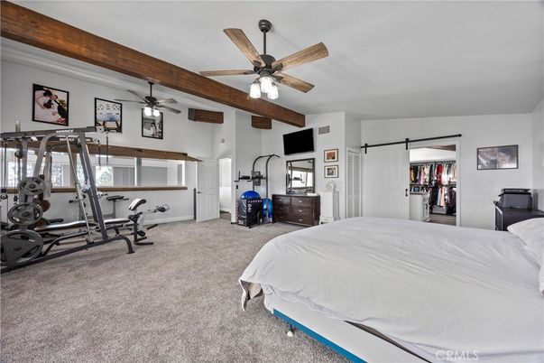 Bedroom, Fitness Equipment, Interior, Wooden Beams