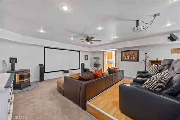 Home Theatre Room, Interior, Projection Screen, Recessed Lighting, Theatre Room