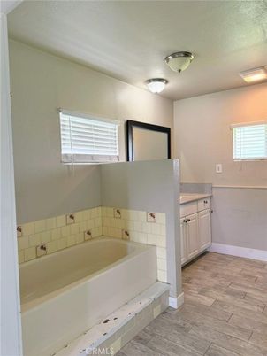 Bathroom, Interior, Wood Texture Flooring