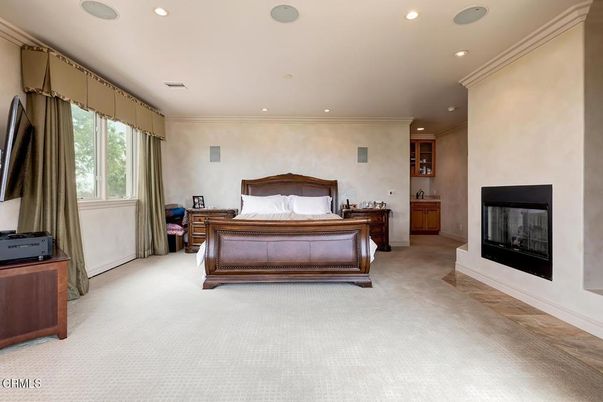 Bedroom, Fireplace, Interior, Recessed Lighting