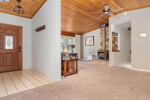 Fireplace, Interior, Wooden Ceilings
