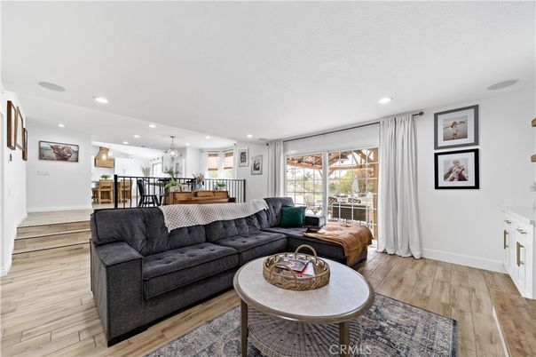 Dining room, Interior, Kitchen, Living room, Pendant Lights, Recessed Lighting, Wood Texture Flooring