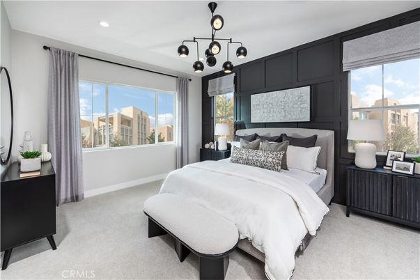 Bedroom, Interior, Pendant Lights, Recessed Lighting