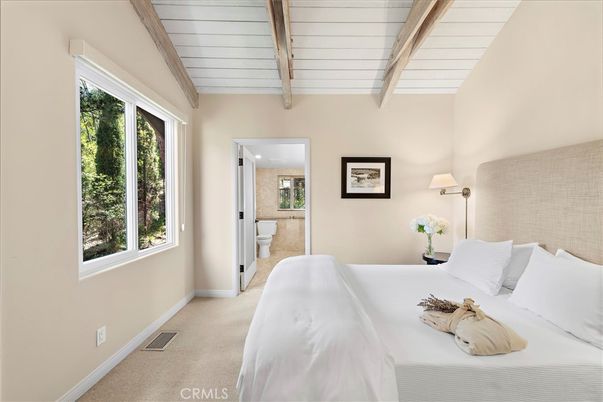 Bedroom, Interior, Wooden Beams