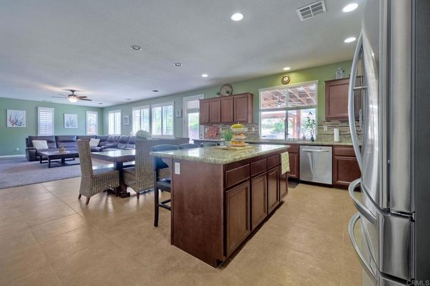 Dining room, Interior, Kitchen, Living room, Recessed Lighting, Stainless Steel Appliances