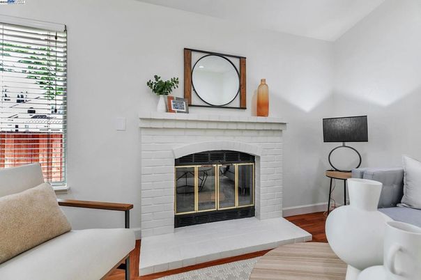 Fireplace, Interior, Wood Texture Flooring