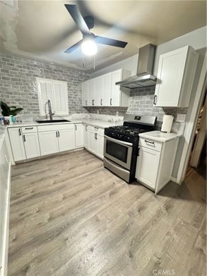 Interior, Kitchen, Stone Walls, Wood Texture Flooring