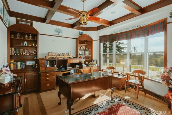 Home Office, Interior, Wooden Beams, Wood Texture Flooring