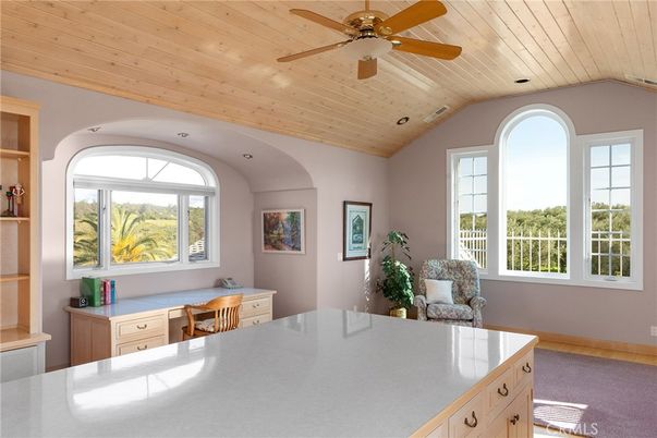 Home Office, Interior, Kitchen, Recessed Lighting, Wooden Ceilings