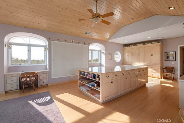 Interior, Kitchen, Recessed Lighting, Wooden Ceilings, Wood Texture Flooring
