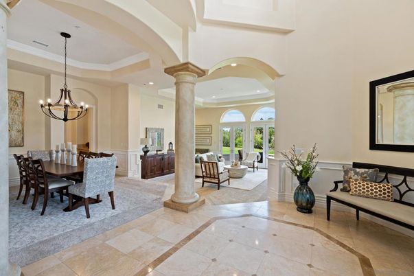 Chandelier, Dining room, Interior, Living room, Recessed Lighting