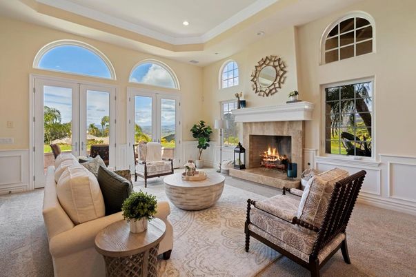 Fireplace, Interior, Living room, Recessed Lighting