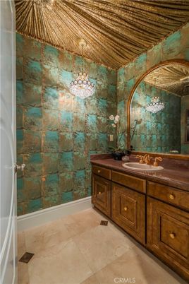 Bathroom, Chandelier, Interior
