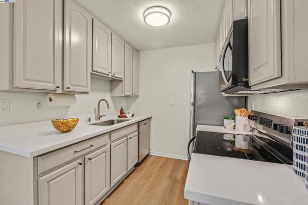 Interior, Kitchen, Wood Texture Flooring