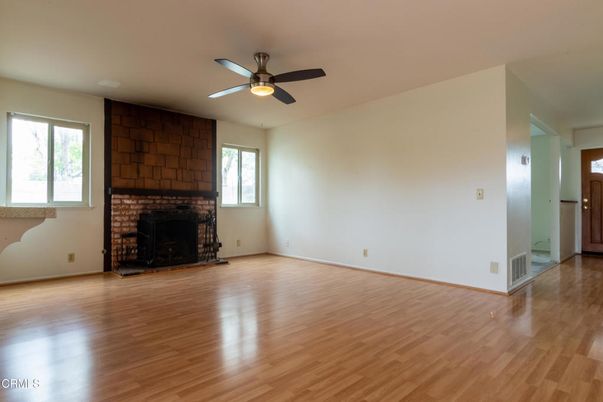 Empty room, Fireplace, Interior, Wood Texture Flooring