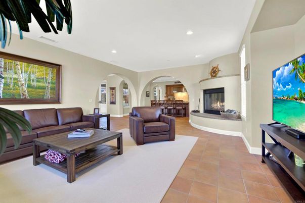 Fireplace, Interior, Living room, Recessed Lighting