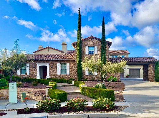 Attached, Exterior, Facade, Brick Facade, Mediterranean