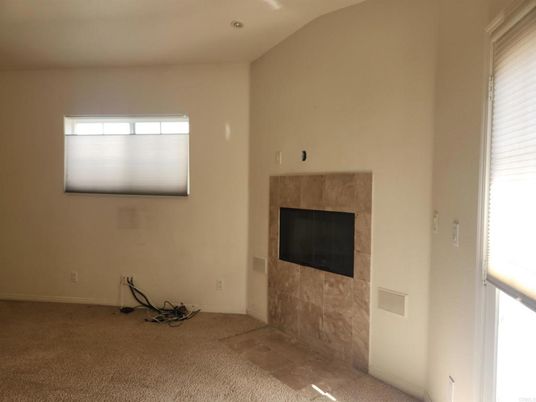 Empty room, Fireplace, Interior, Recessed Lighting