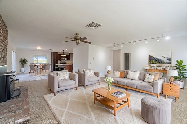 Dining room, Interior, Kitchen, Living room, Stainless Steel Appliances, Stone Walls