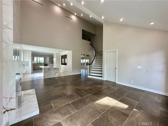 Empty room, Interior, Marble Walls, Recessed Lighting