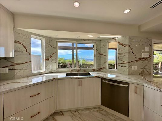 Interior, Kitchen, Marble, Marble Walls, Recessed Lighting