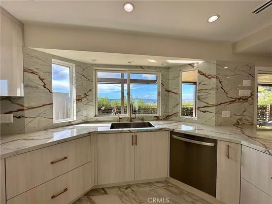 Interior, Kitchen, Marble, Marble Walls, Recessed Lighting