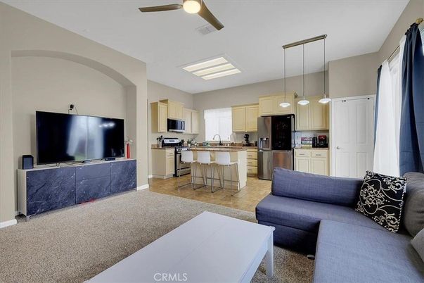 Interior, Kitchen, Living room, Pendant Lights, Stainless Steel Appliances