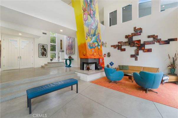 Fireplace, Interior, Living room, Recessed Lighting