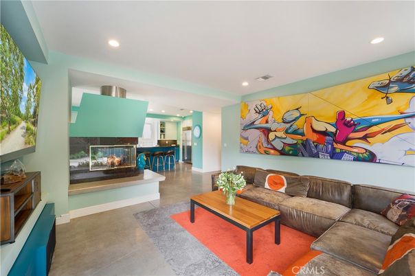 Fireplace, Interior, Living room, Recessed Lighting