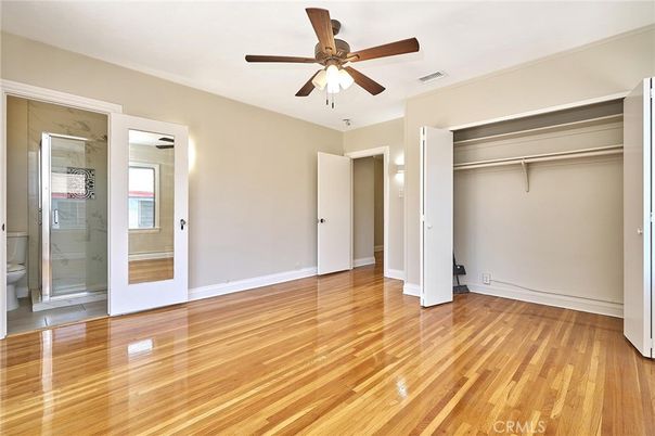 Bathroom, Empty room, Glass Shower, Interior, Wood Texture Flooring