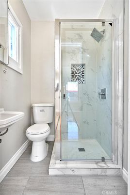 Bathroom, Glass Shower, Interior, Marble Walls